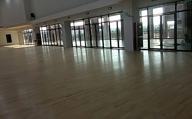 五角楓籃球場實木地板單層龍骨結(jié)構(gòu)