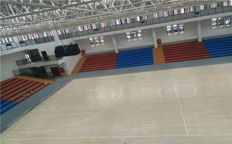 楓樺木體育館木地板雙層龍骨結構