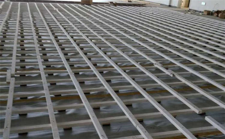 俄勒岡松籃球場實木地板單層龍骨結構