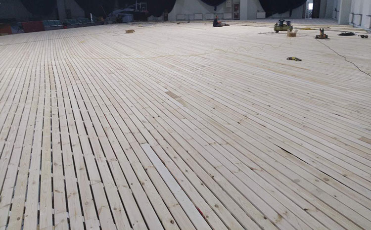 橡膠木羽毛球館木地板價格