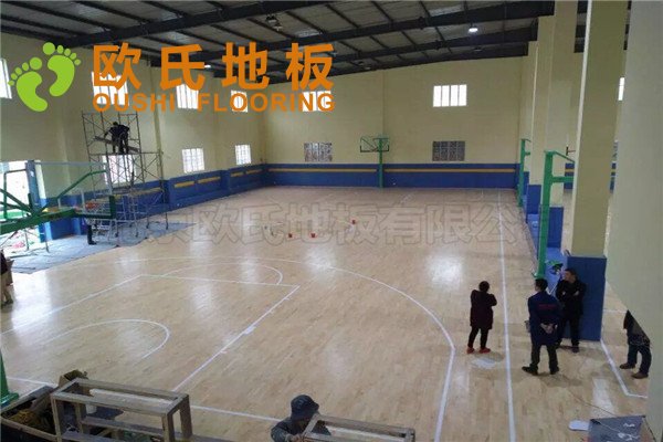 浙江臺州市曼巴籃球館木地板案例