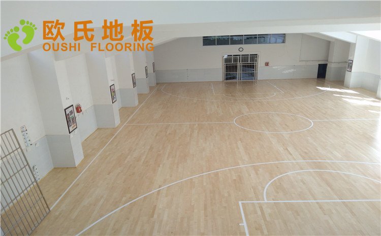云南省紅河州個舊市綠春小學體育館木地板項目——歐氏實木運動地板