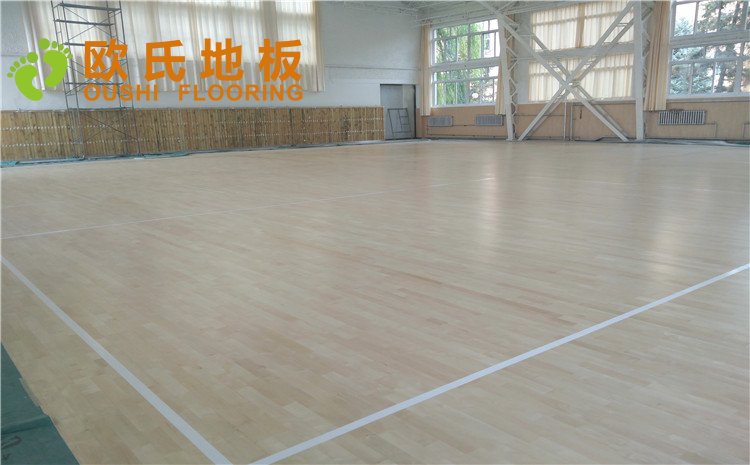 內蒙古呼和浩特賽罕區師范大學體育學院訓練館運動木地板項目—歐氏實木運動地板